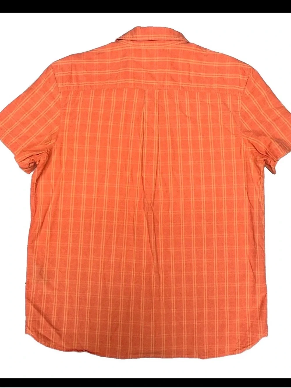 The North Face Loghill Men's Orange Plaid Short-Sleeve Button-Up Shirt